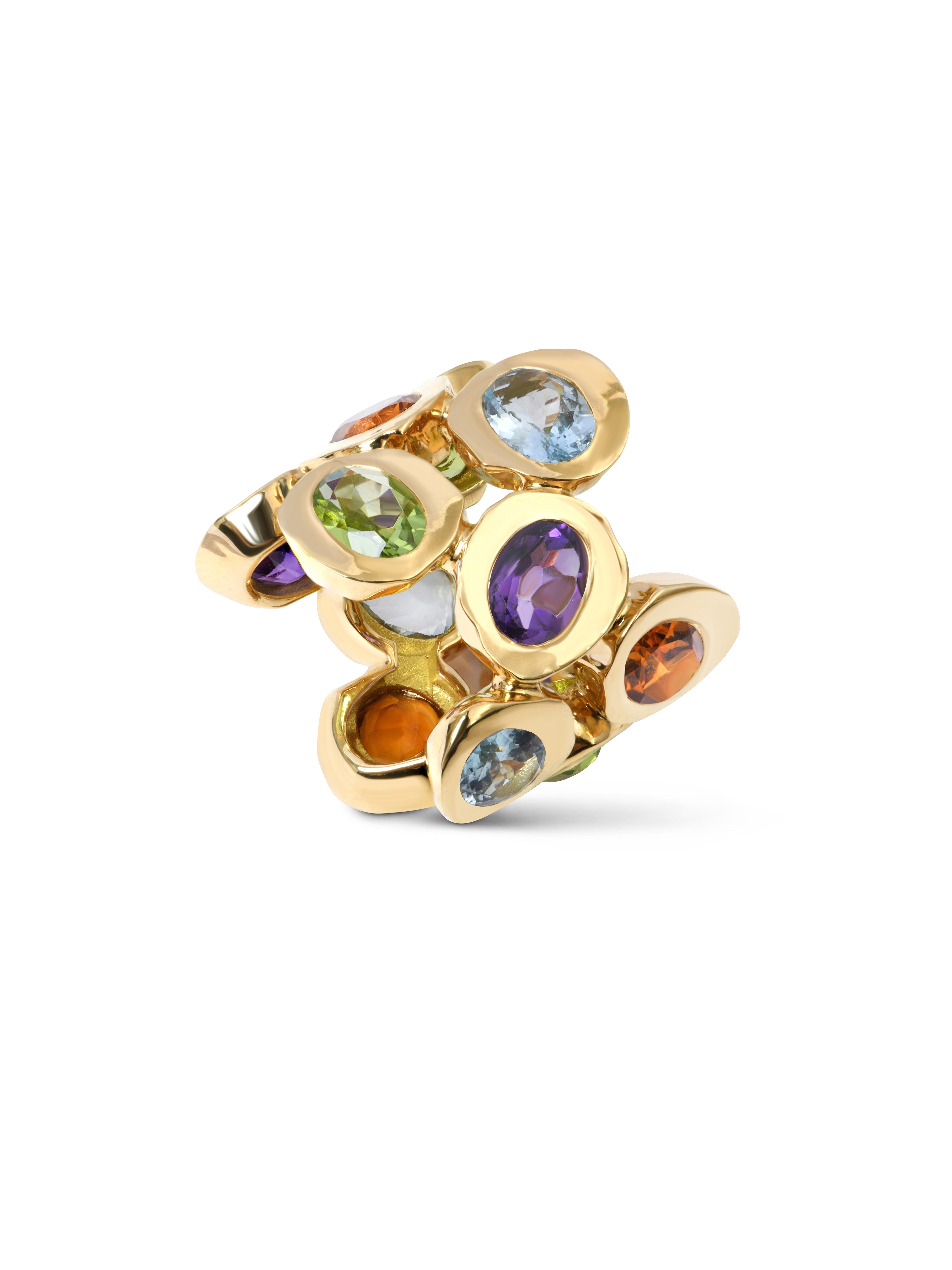 Bague Pépite Pierres Fines Multicolores