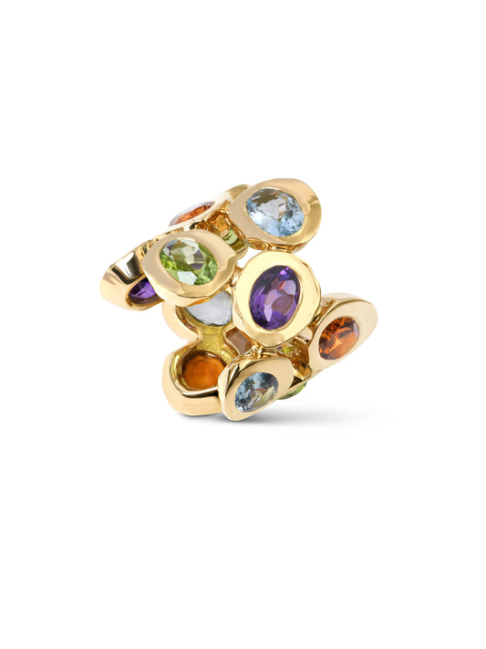 Bague Pépite Pierres Fines Multicolores