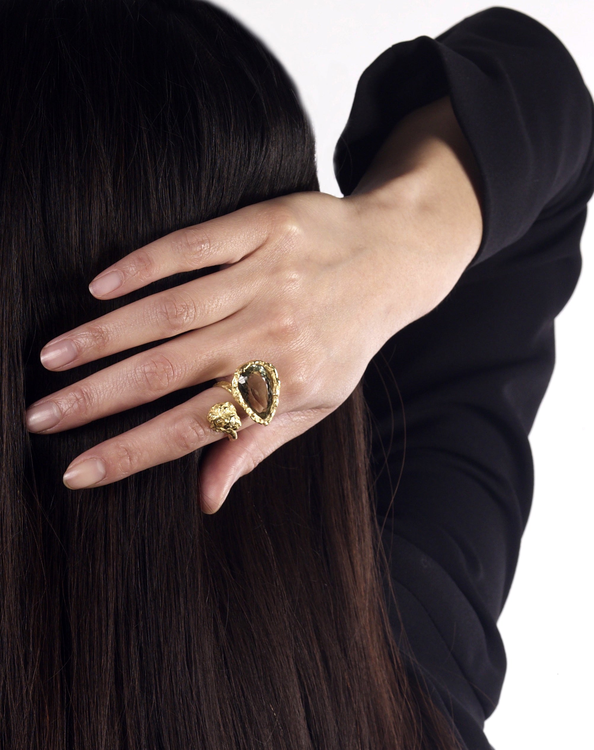Bague Toi & Moi béryl vert